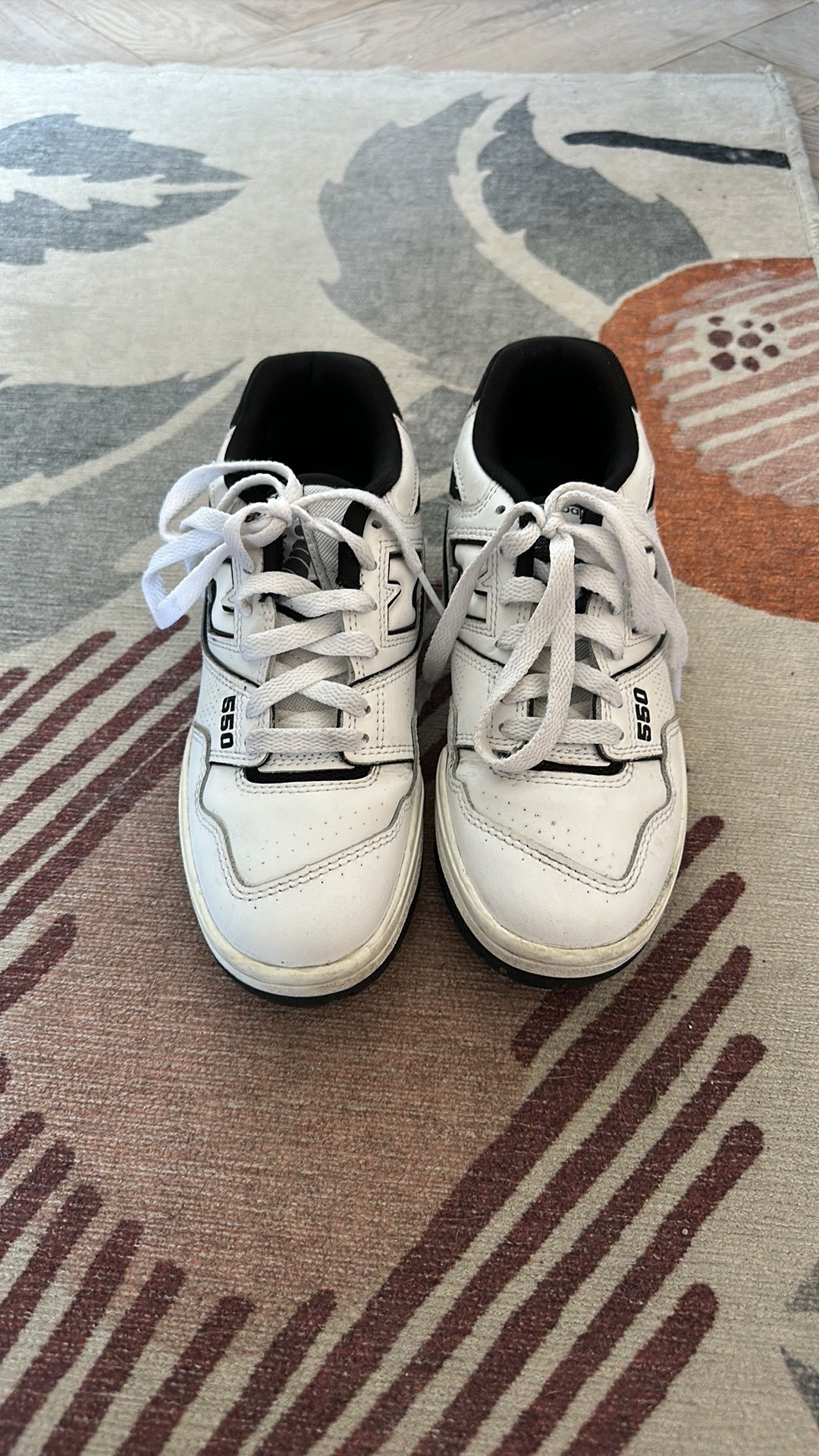 New Balance 550 - white black combo, M4 / W5 - photo 2
