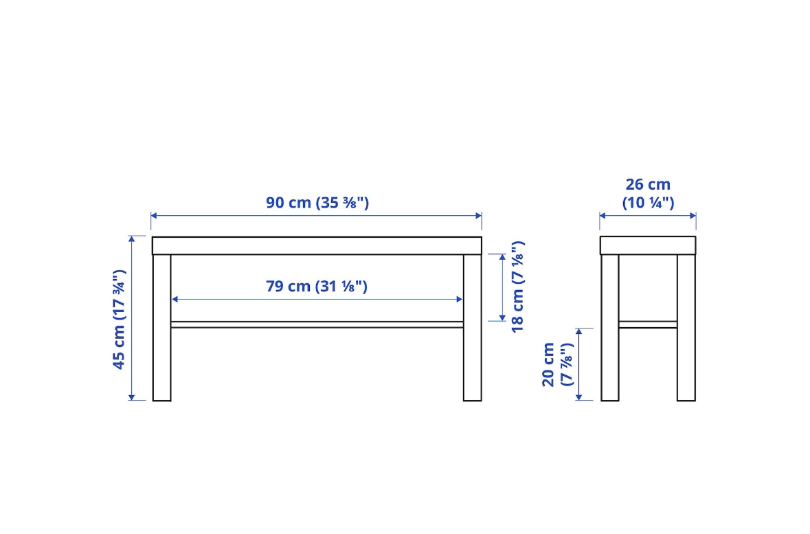 Ikea LACK bench - photo 2