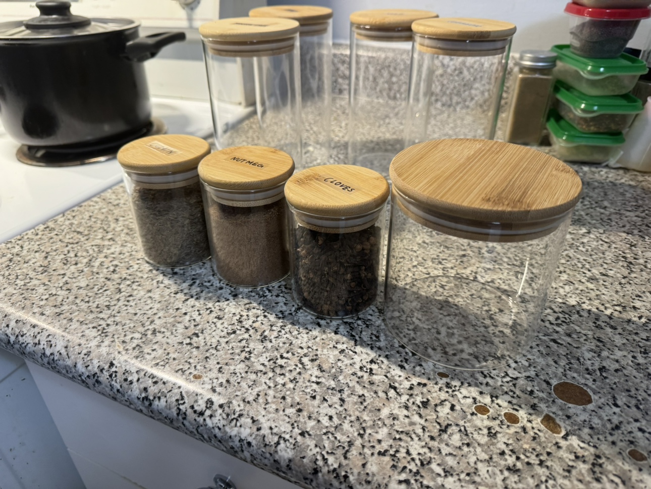 Moving Sale! - Glass spice and grain containers - photo 5