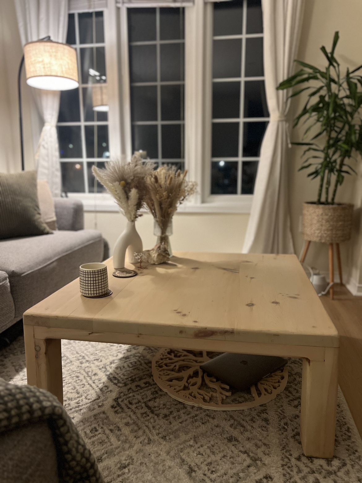 Solid wood coffee table
