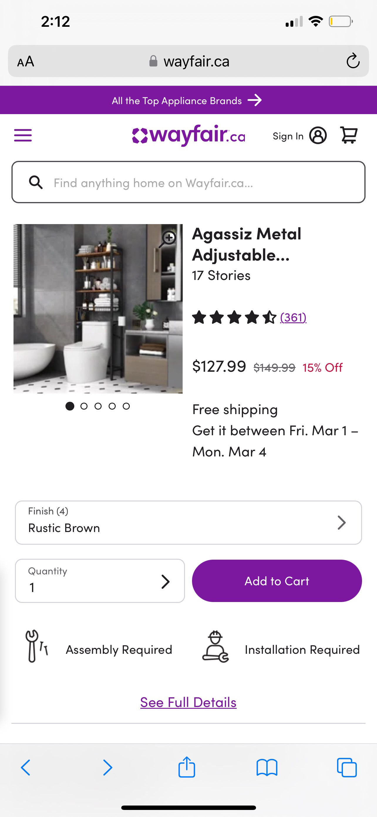 Bathroom shelf - photo 2