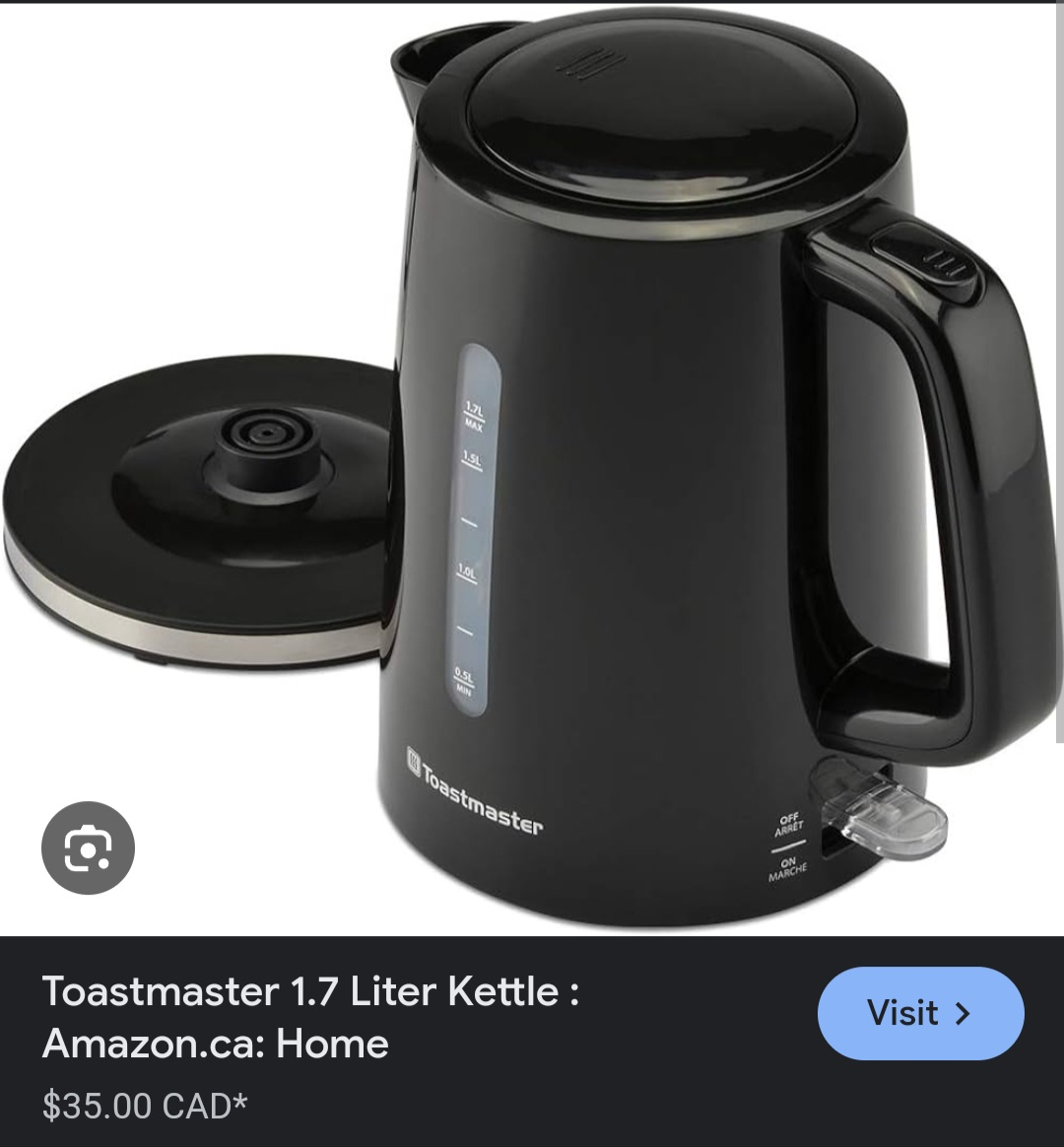 Toast Master Water Heater color Black
