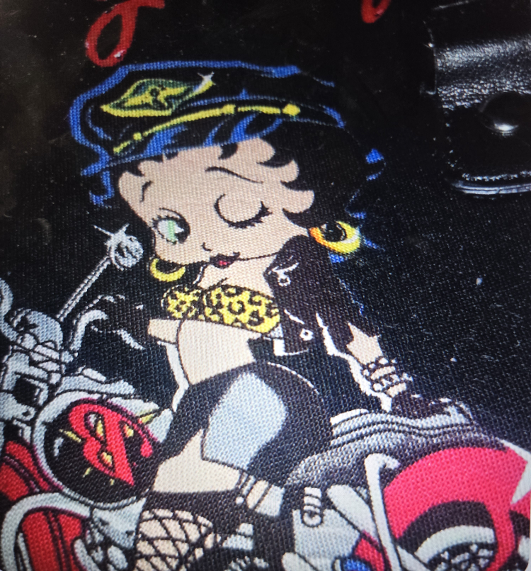 Betty Boop on a Motorcycle in Fishnets Clutch/Purse/Handbag image indicator(4)