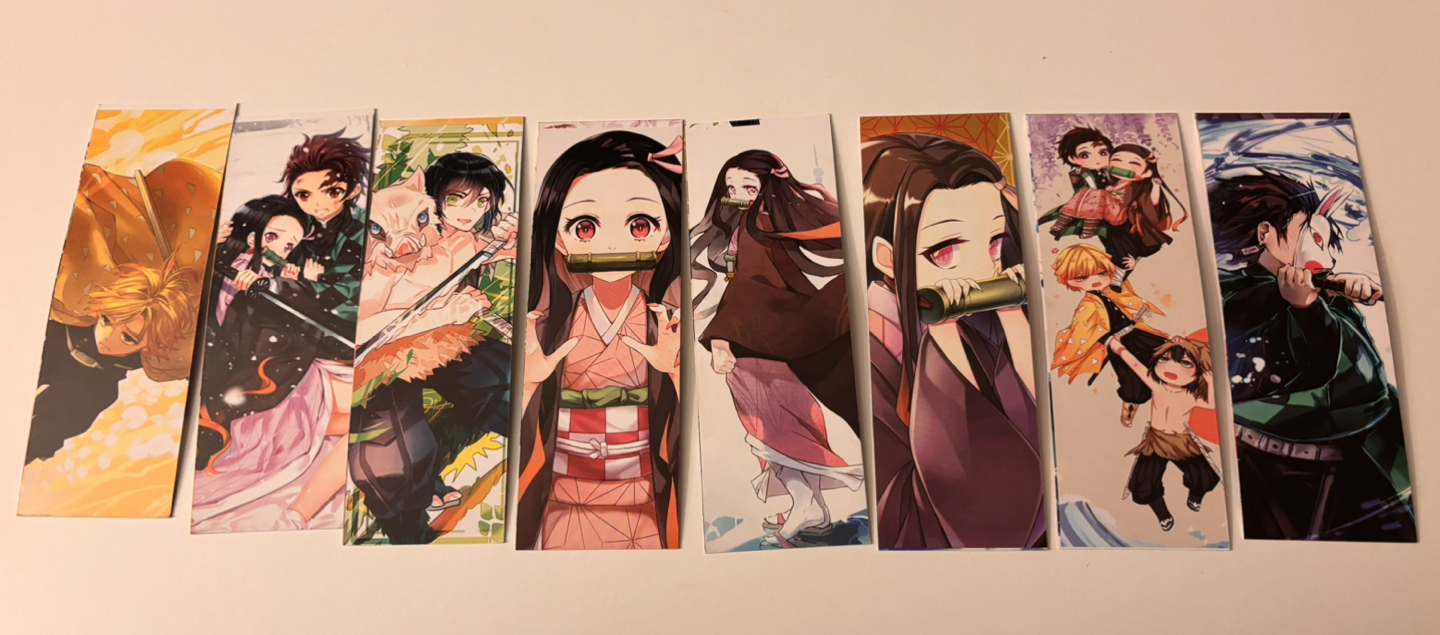 Demon Slayer bookmarks /lomo cards $5 for all