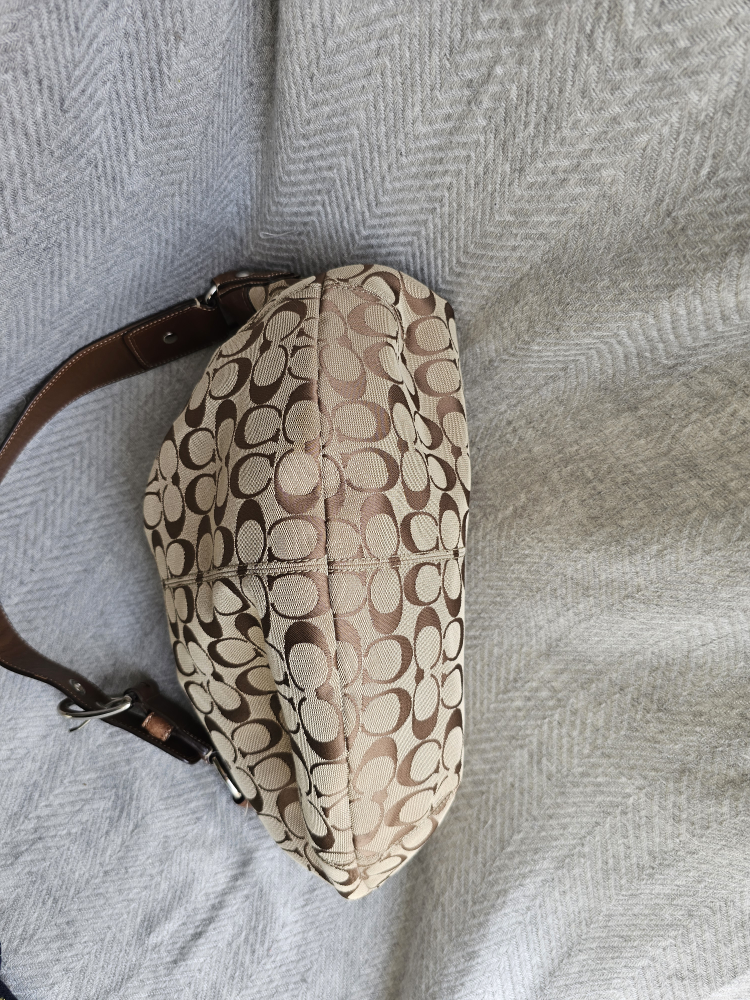 "Zoe" Brown/Cream Shoulder Purse image indicator(6)