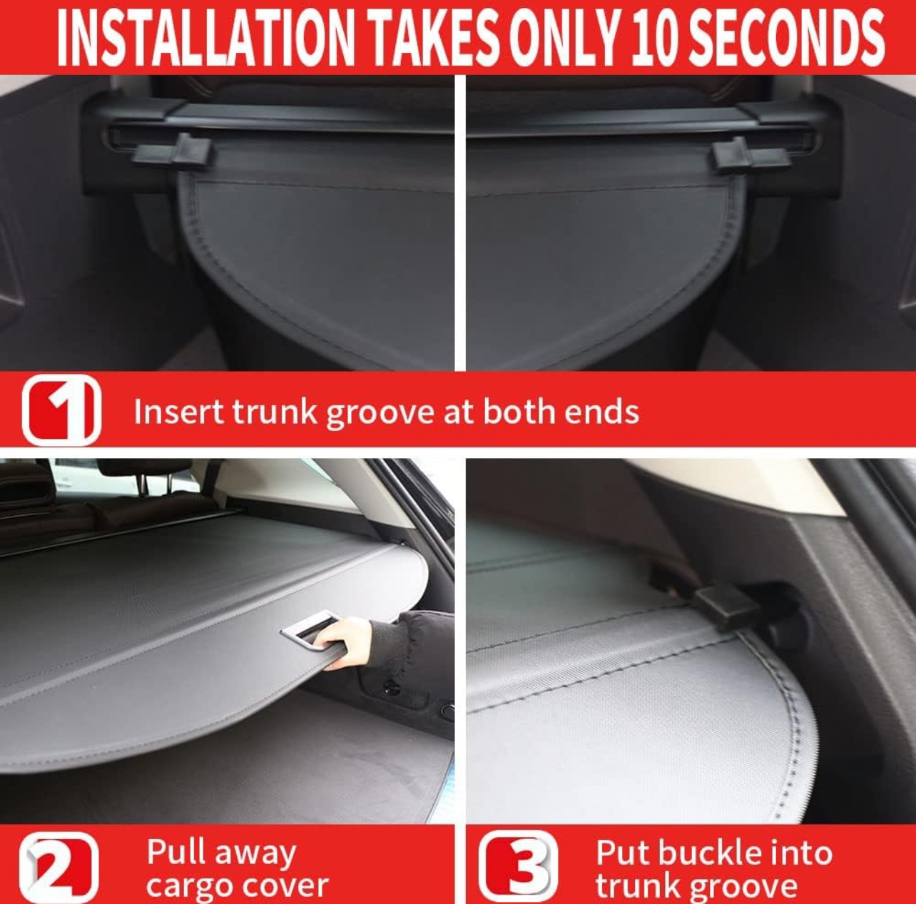 Toyota 4Runner 10-21 Retractable Cargo Cover, Black image indicator(9)