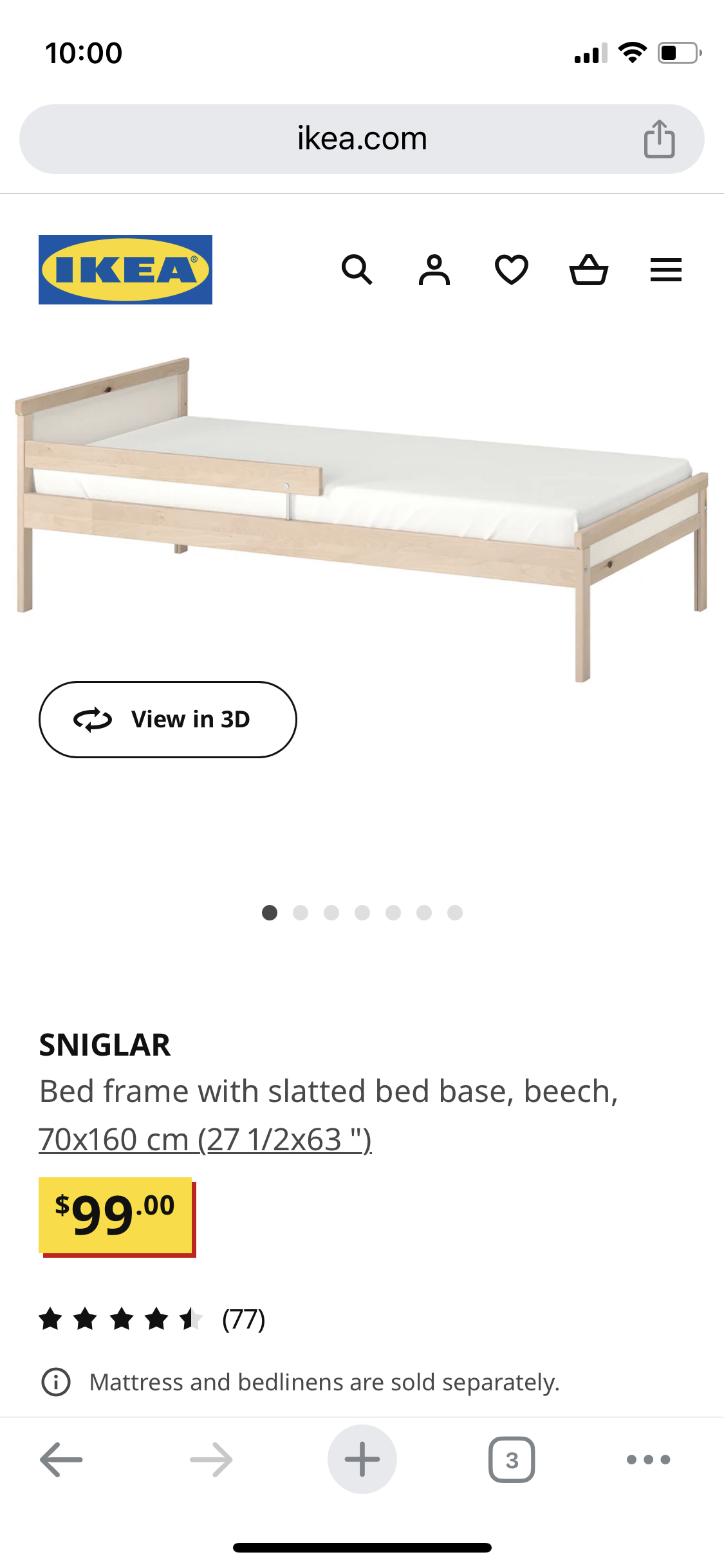 Ikea kids bed with mattress - photo 2