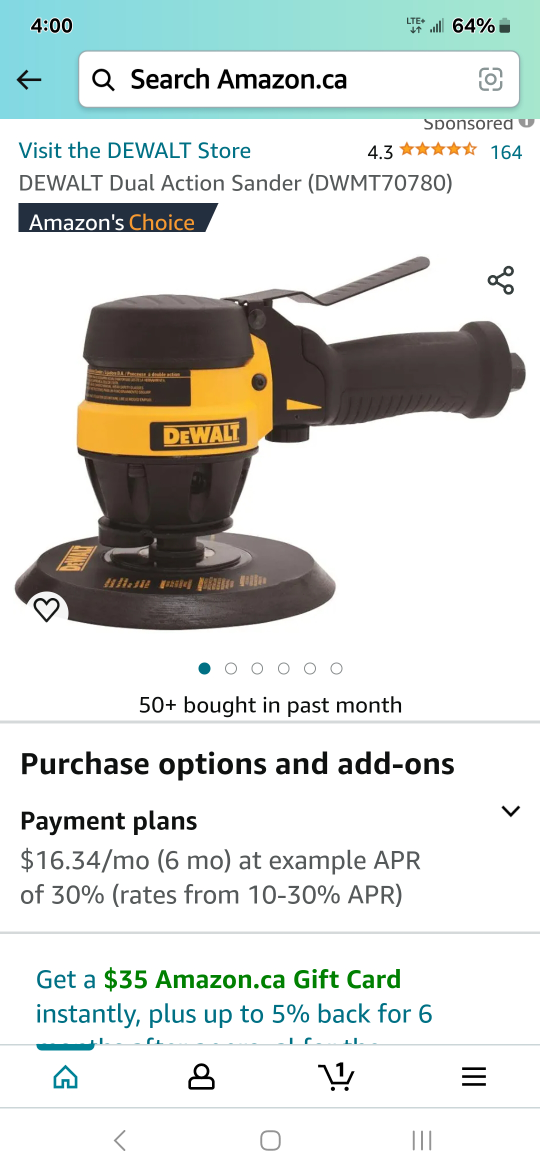 Dewalt 6" Air sander New 11000rpm - photo 3