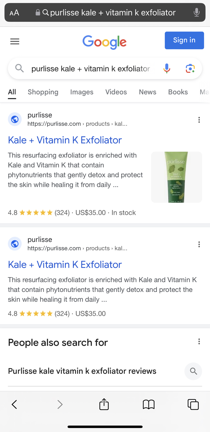 Purlisse Kale + Vitamin K Facial Exfoliator Skincare image indicator(2)