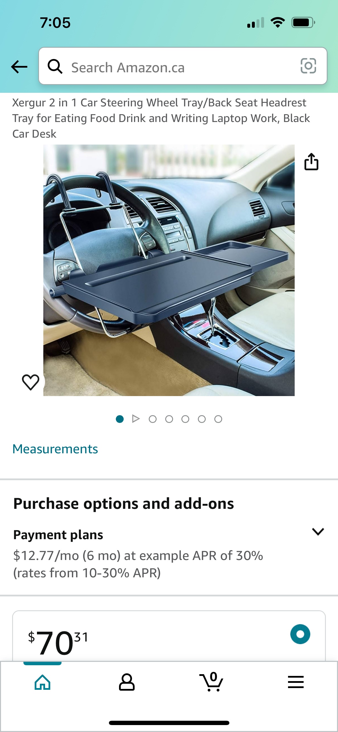 Steering wheel tray for laptop and food.