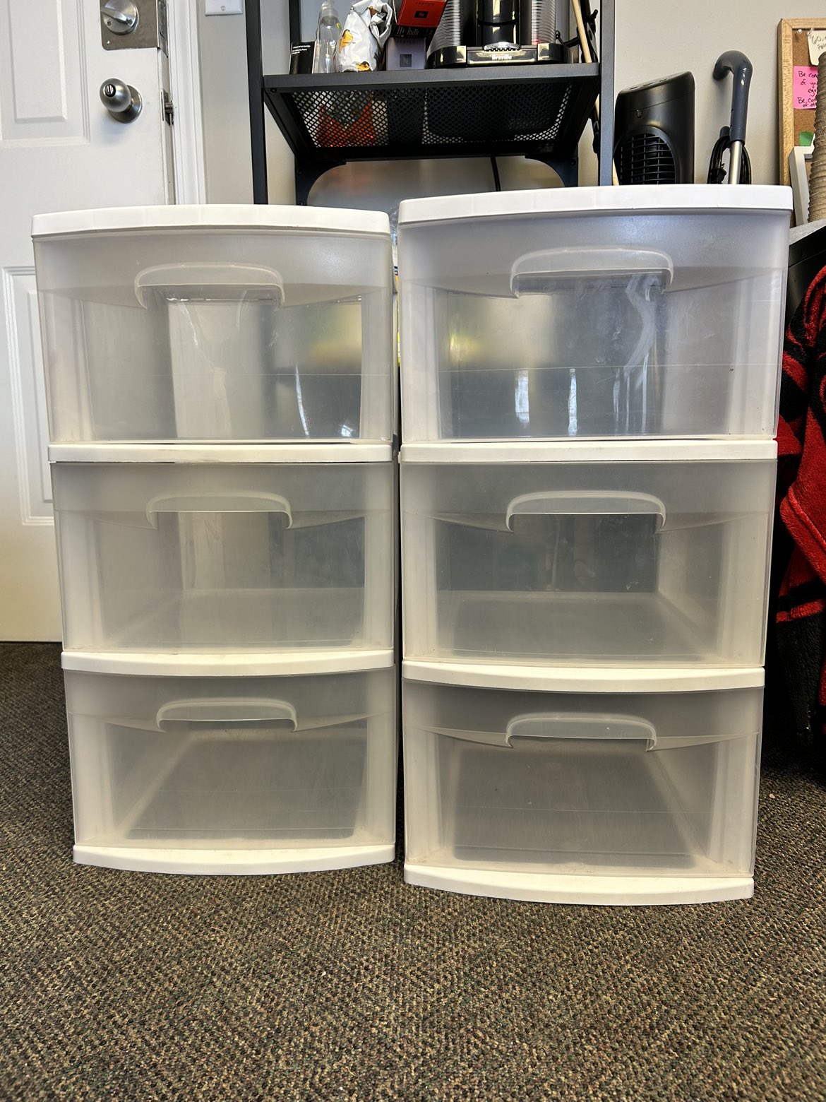 Two 3 drawer Sterilite container