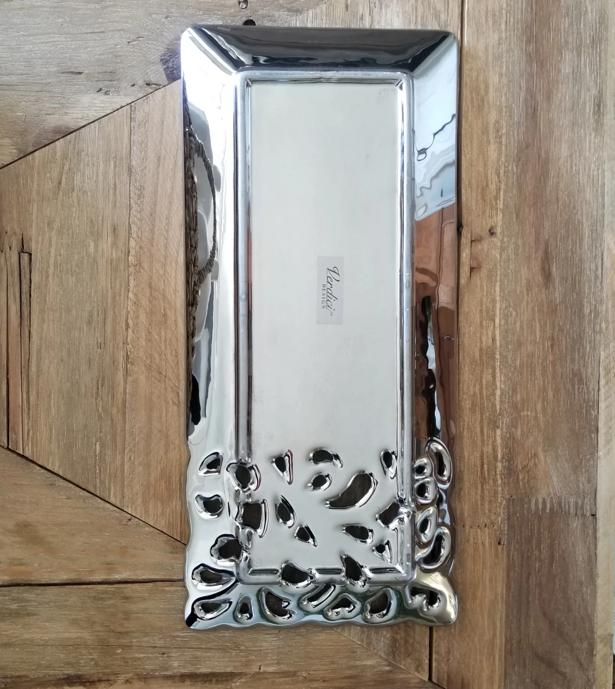 White & Silver Platter / Kitchen & Dining Serving Tray image indicator(2)