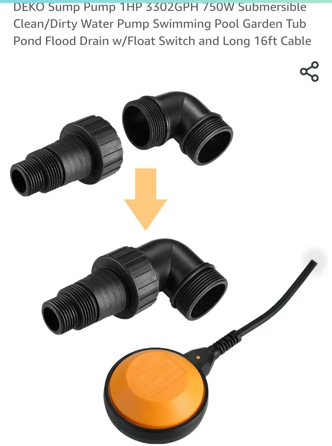 Deko 1hp sump pump image indicator(3)