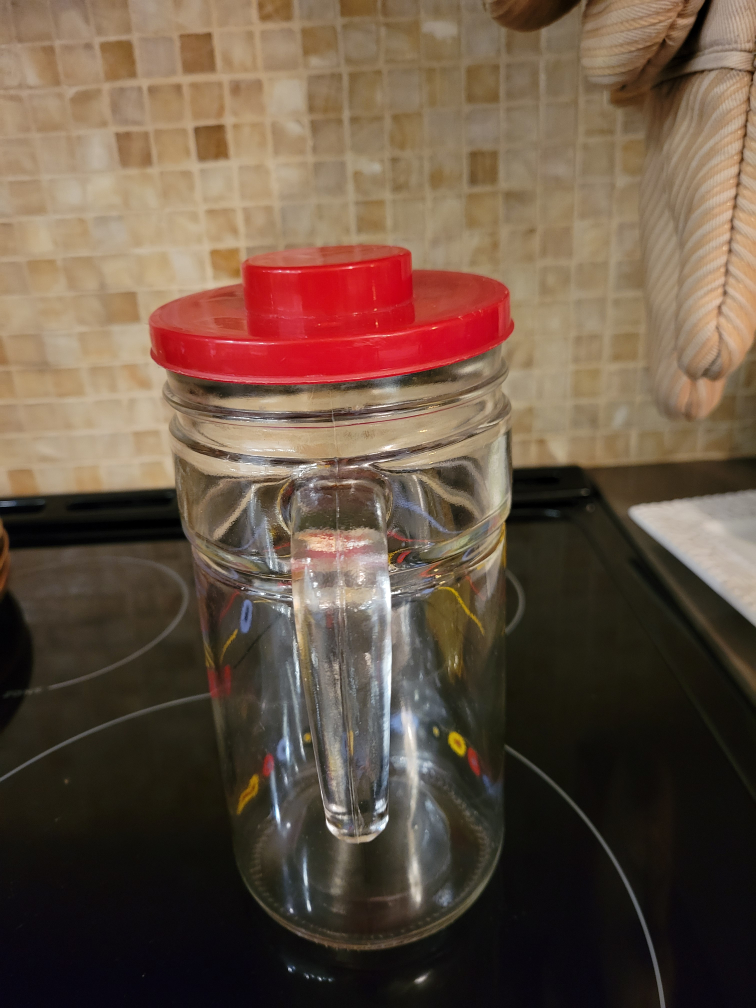 Vintage Glass Daisy Pitcher with Lid! - photo 2
