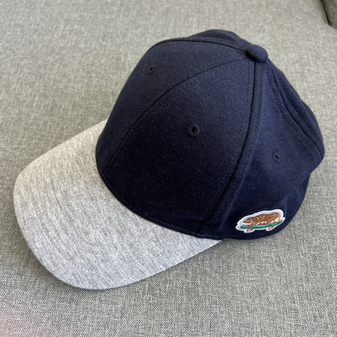 Navy Grey Adjustable Baseball Cap Hat thumbnail