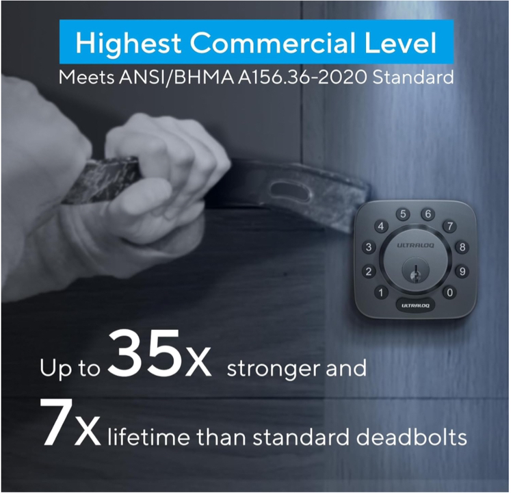 ULTRALOQ  Smart Lock  Front Door Non-Fingerprint Deadbolt Lock - photo 3