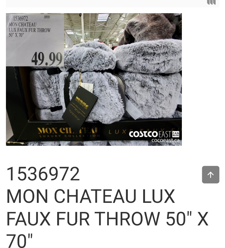 MON CHATEAU LUX FAUX FUR THROW 50" X 70" thumbnail