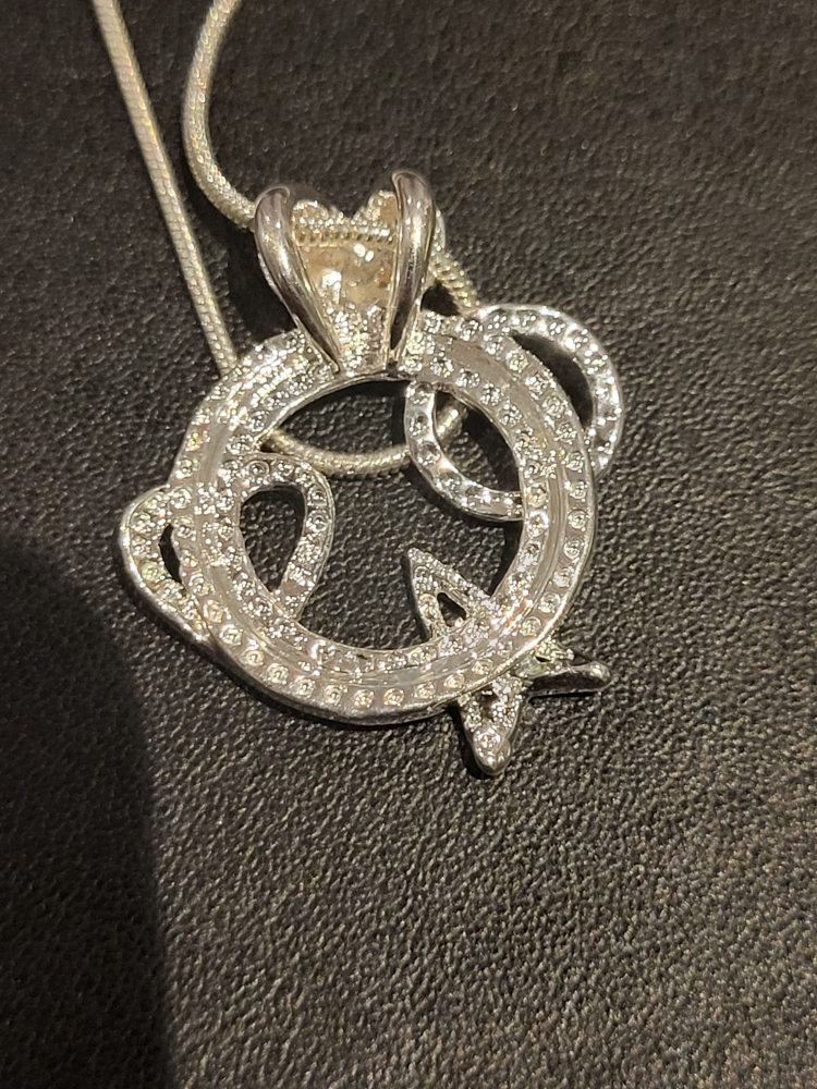 Love you to the moon and back Sterling Silver Necklace image indicator(4)