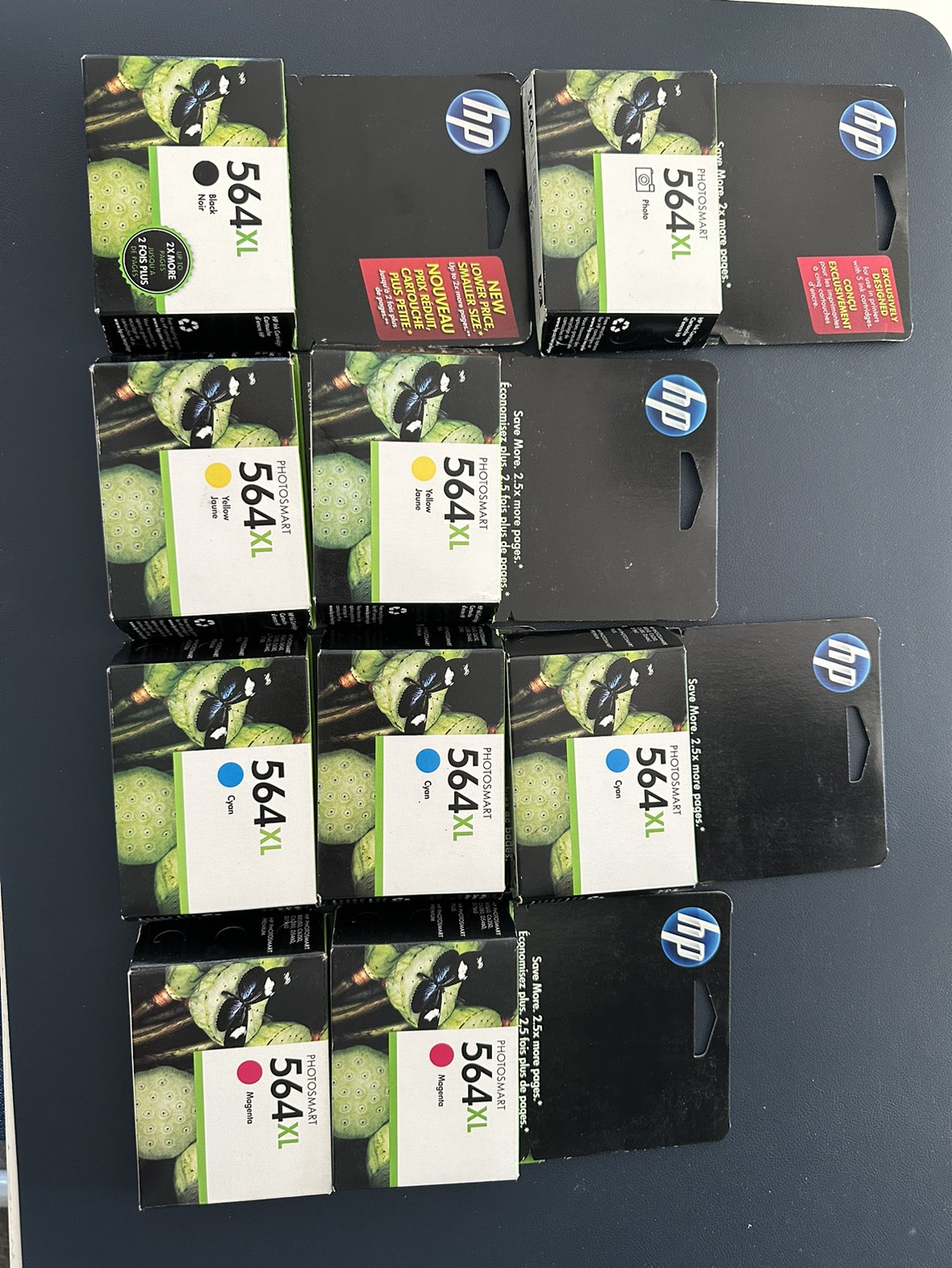 9 HP r 564 XL Cartridges (expired)