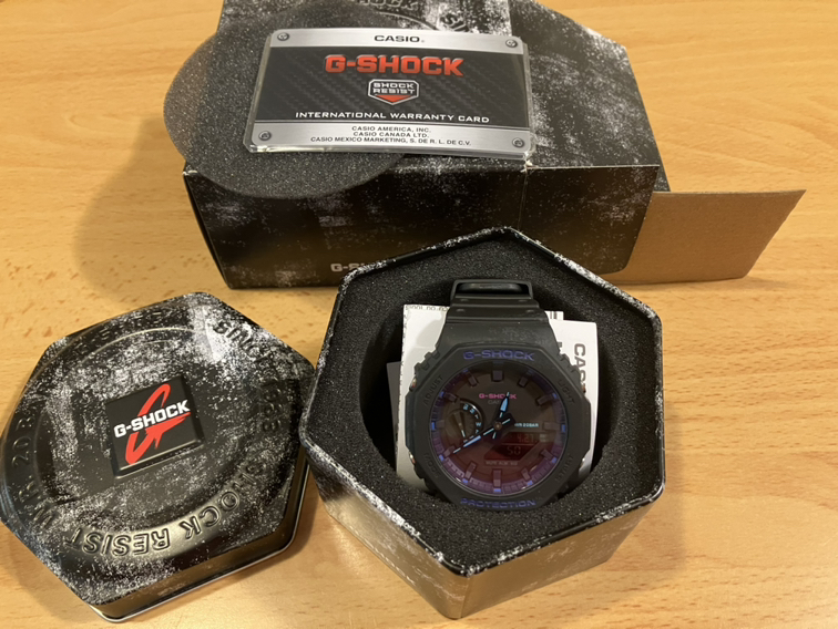 Casio G-shock GA 2100 Virtual Blue Watch image indicator(3)