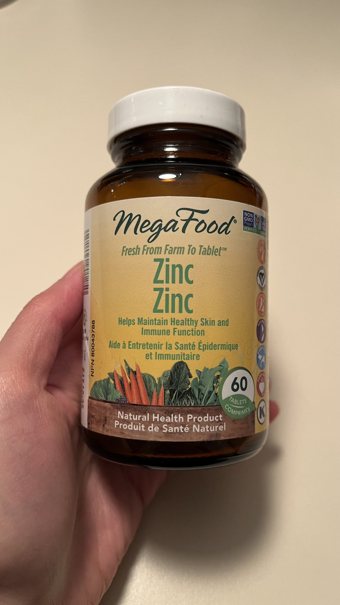 MegaFood Zinc 60tablets