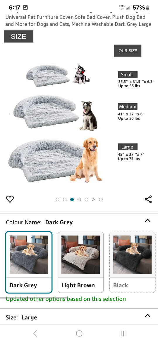dog bed size( L) NEW for sofas couches image indicator(7)