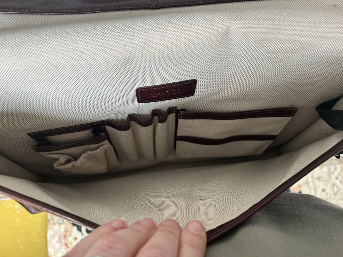 Authentic Bosca Briefcase *with key* image indicator(4)