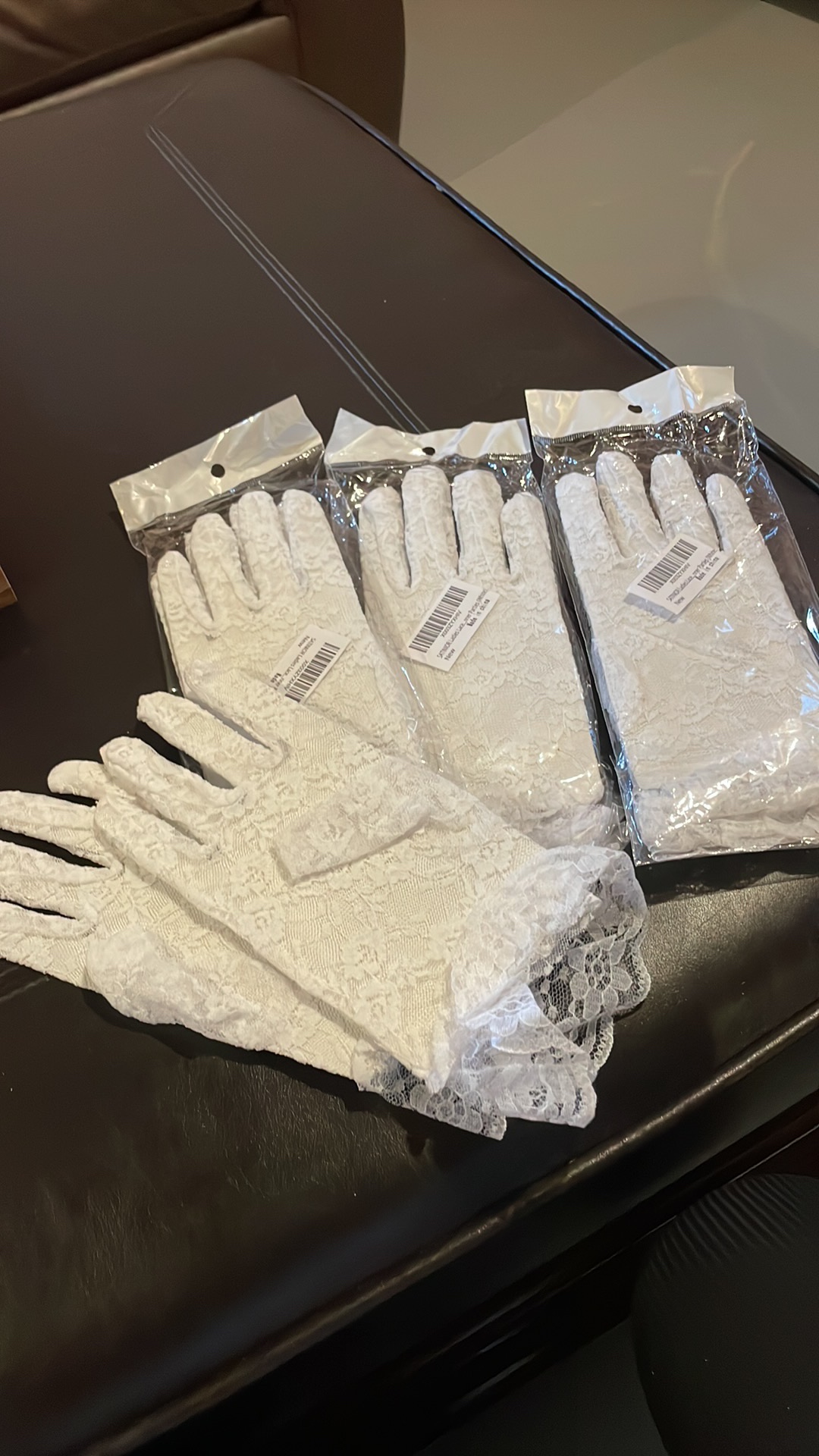 Lace white gloves 4 pairs - photo 2
