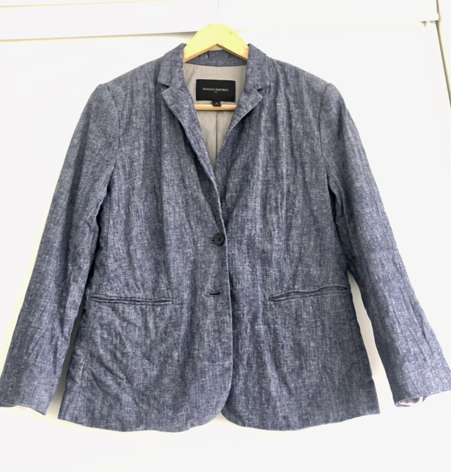 Linen/cotton mix blazer thumbnail