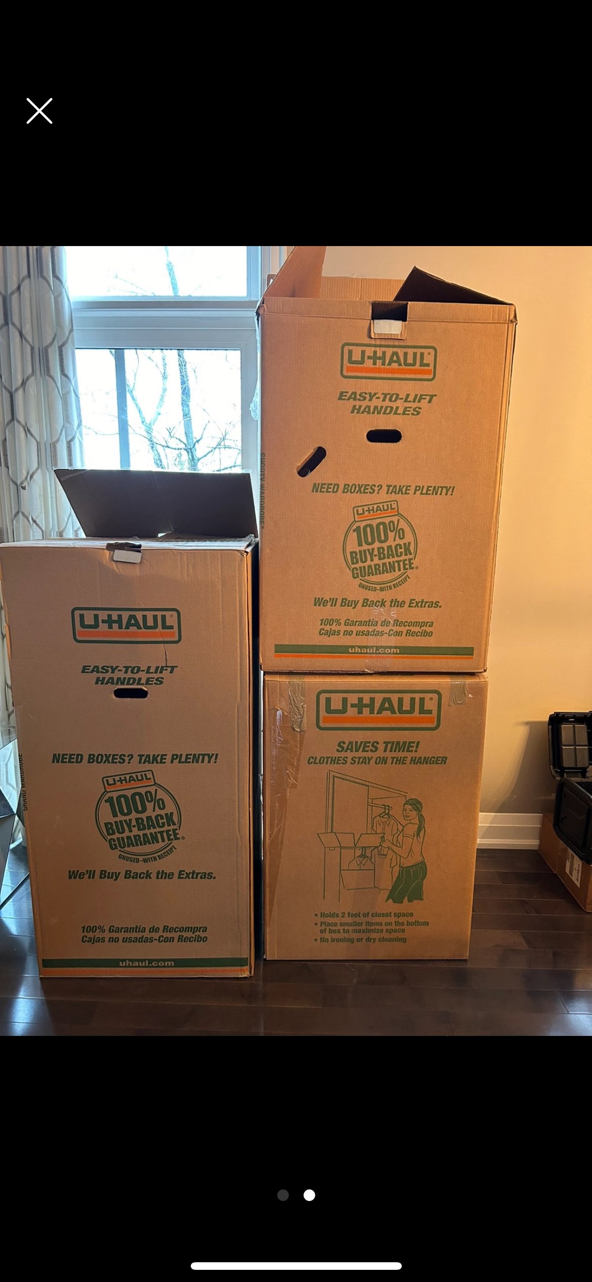 UHaul hanging garment boxes - photo 2