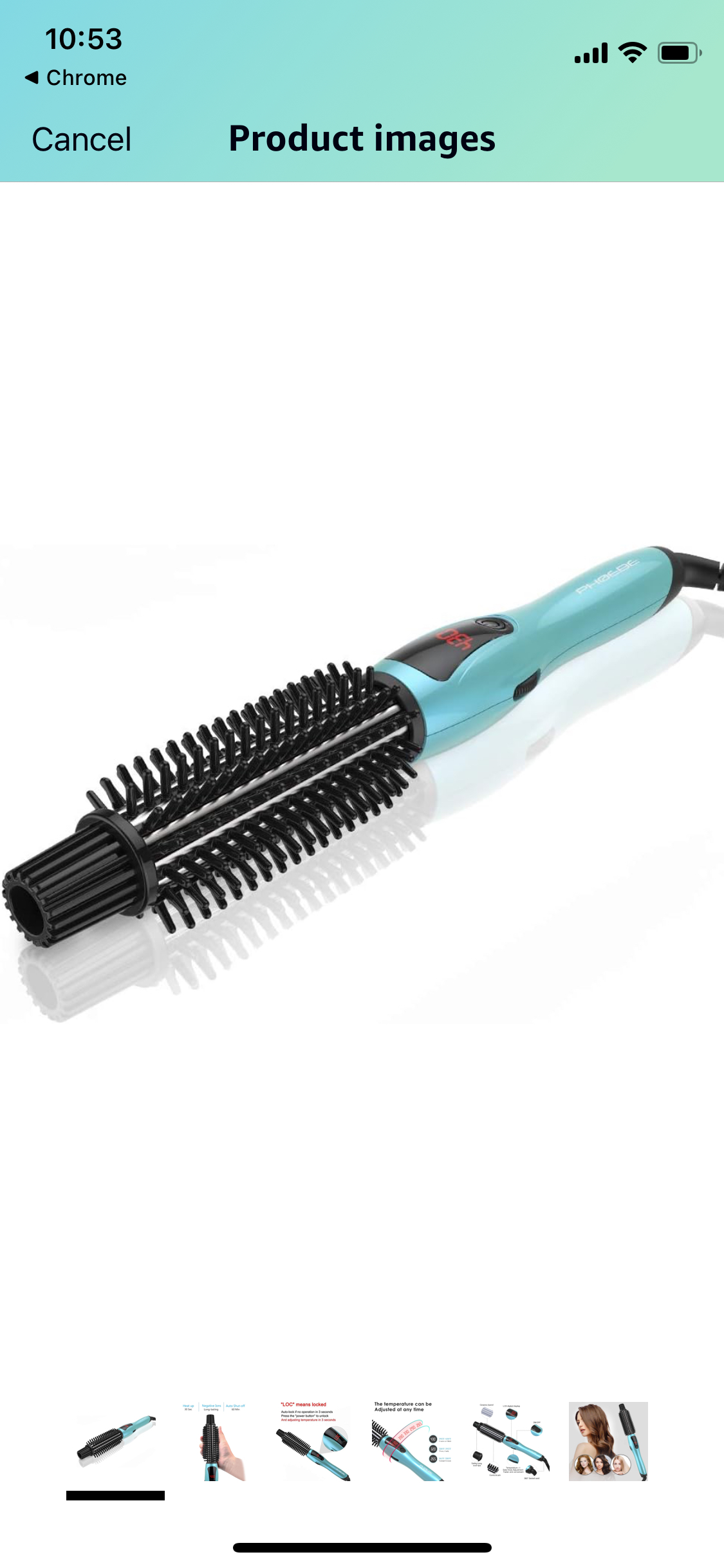 Phoebe curling iron hair brush image indicator(7)