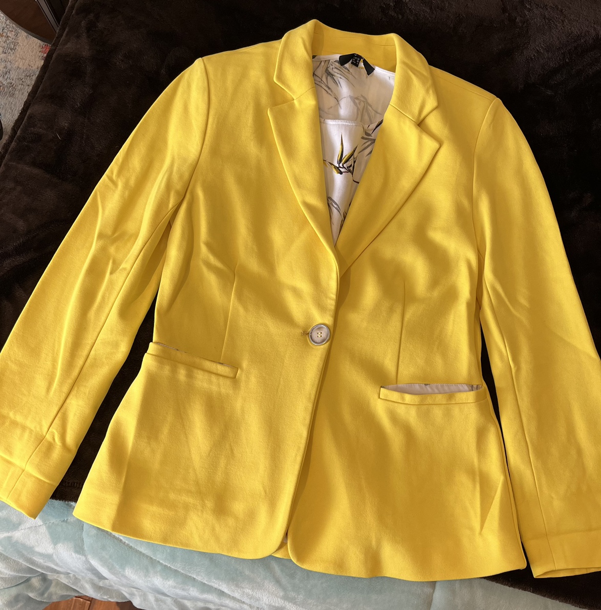 Yellow Ponte blazer