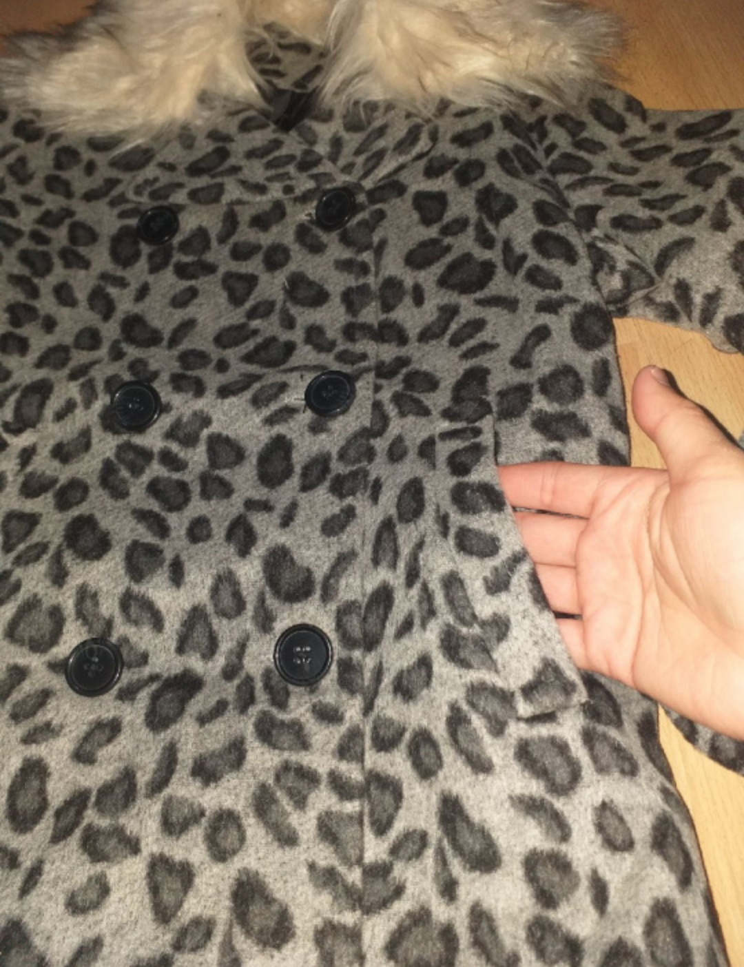 Girl's leopard print peacoat image indicator(2)