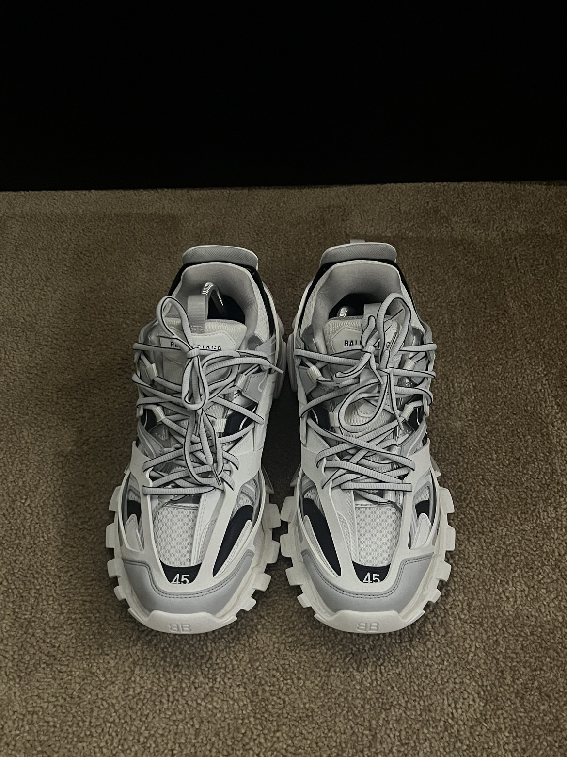 Balenciaga track white grey black