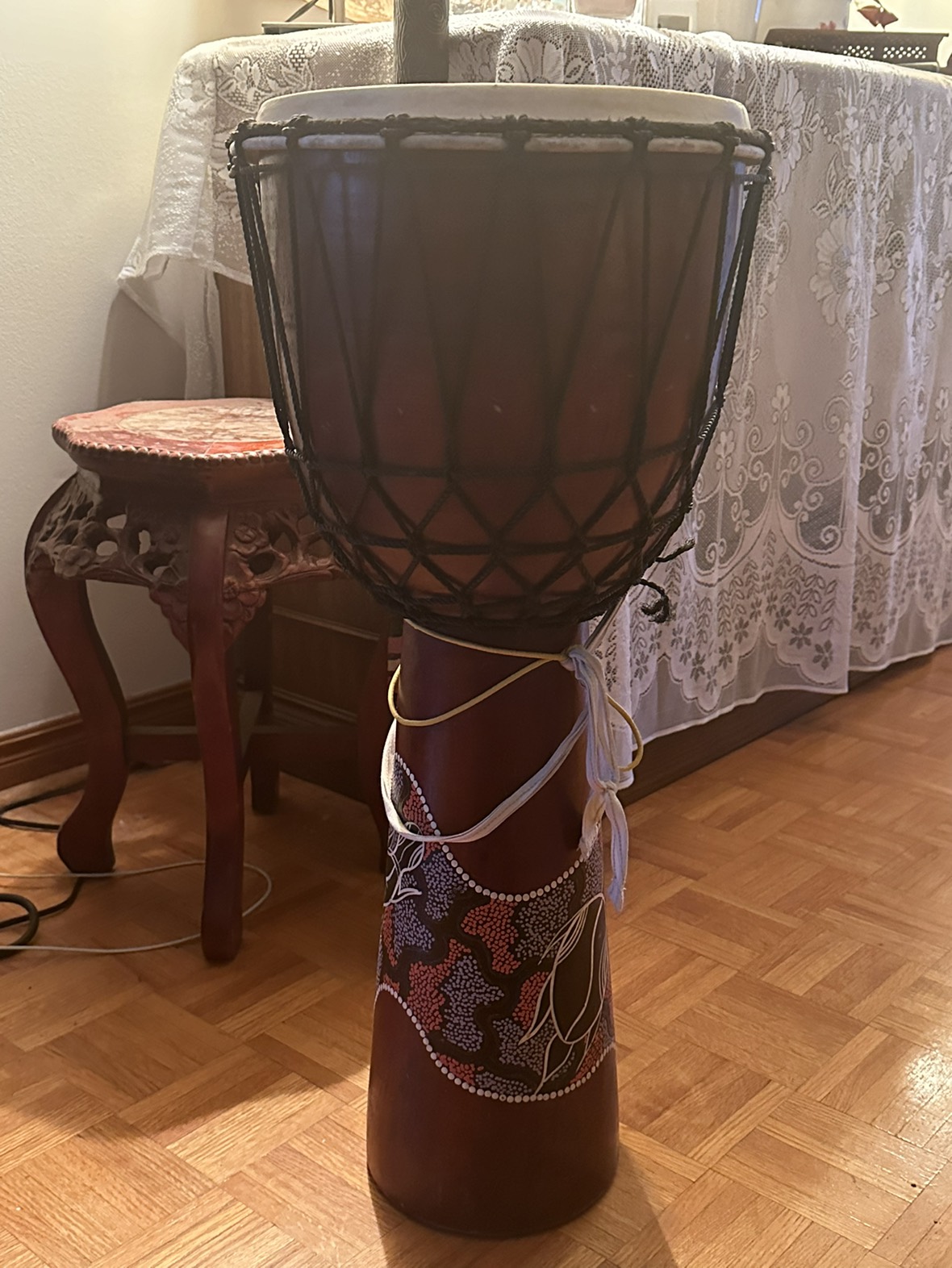 LARGE AFRICAN DRUM AVAIL - photo 2