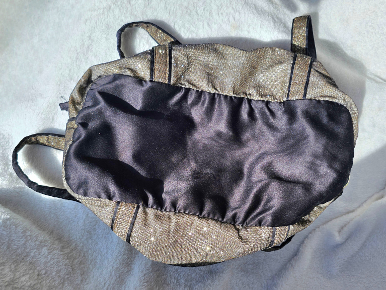 Victoria Secret Gold Beige Sparkle Tote / Overnight Bag image indicator(6)