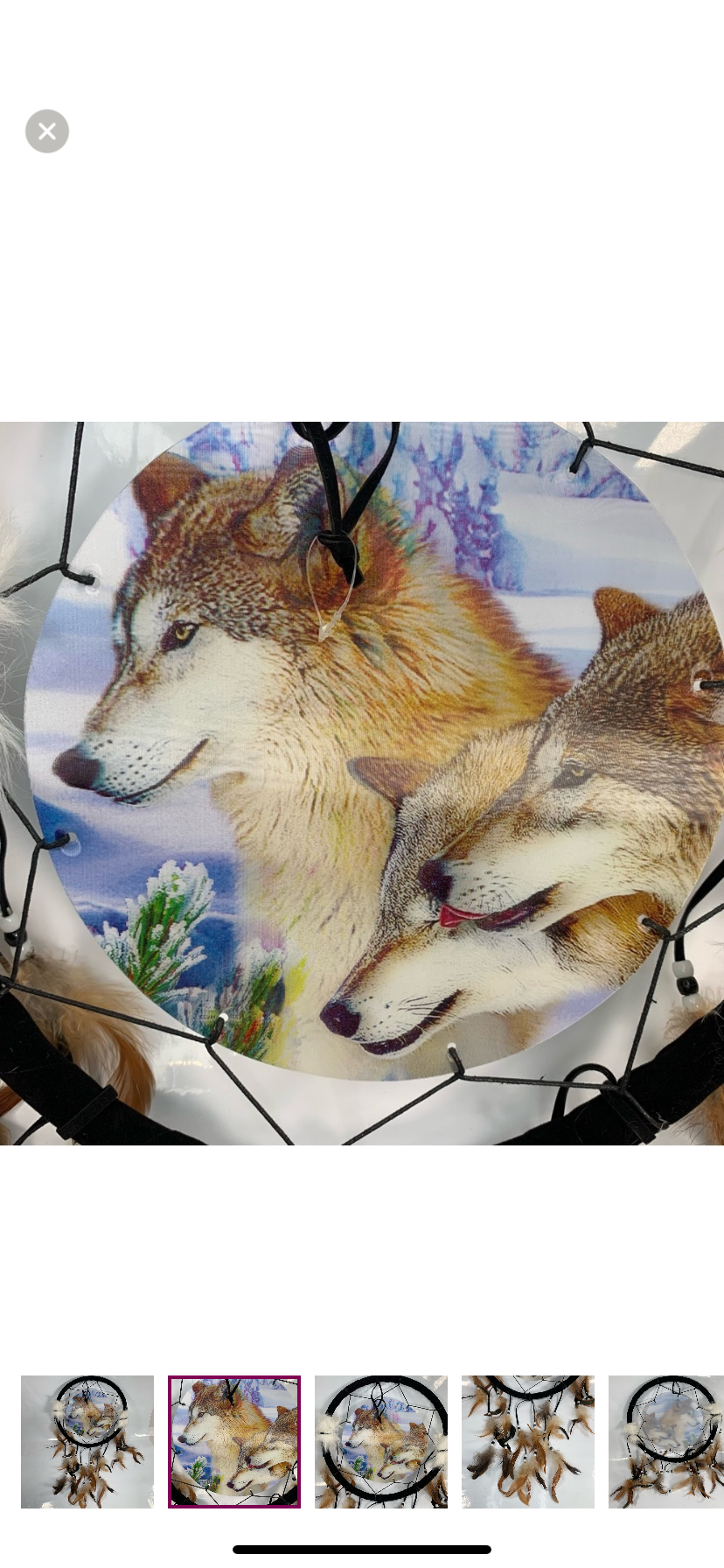 Dream Catcher Wolf Accent 13inch image indicator(2)