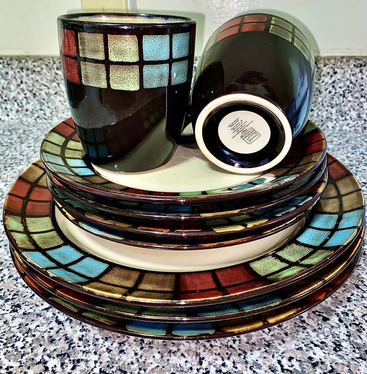 Gourmet Basics by Mikasa Antigua. Rare Dinnerware Set thumbnail