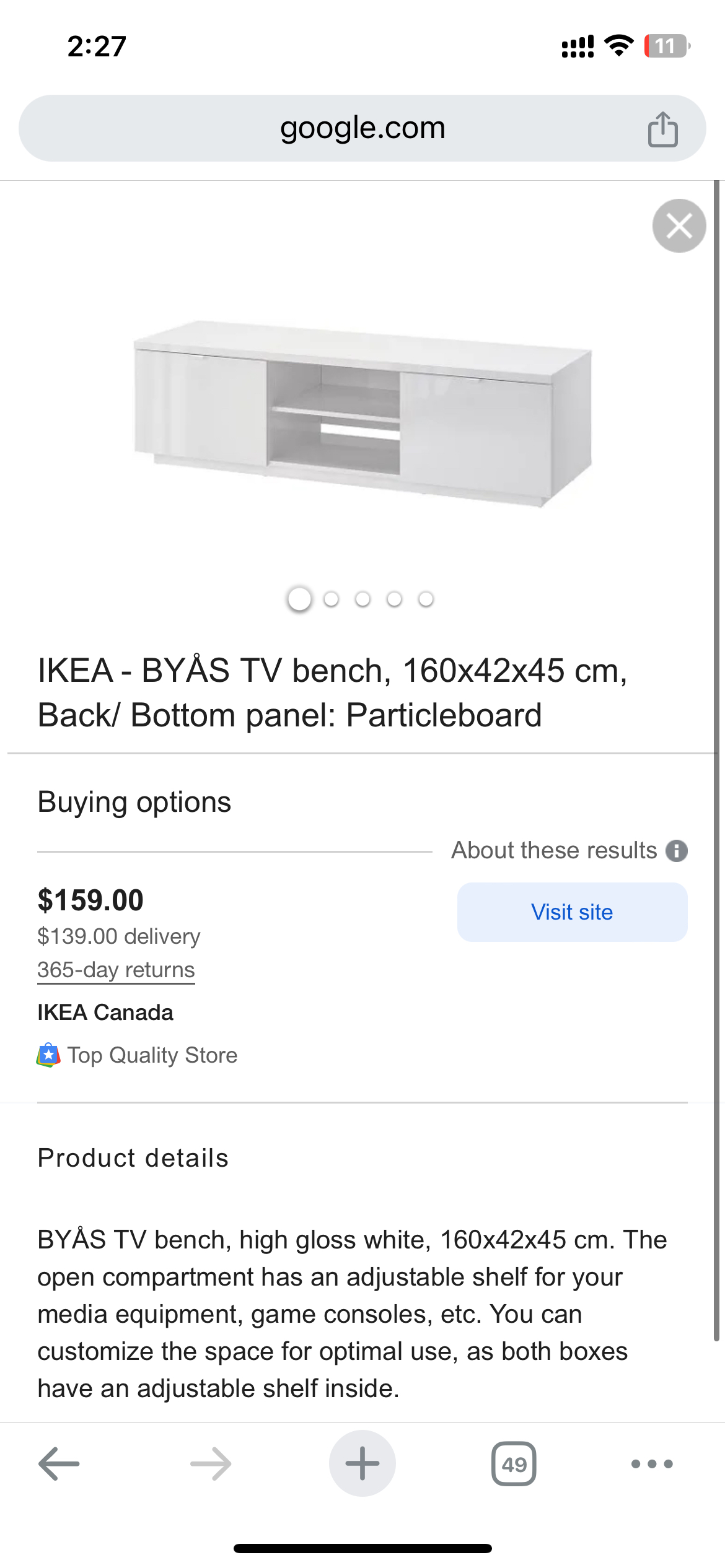 IKEA TV Console Table - photo 3
