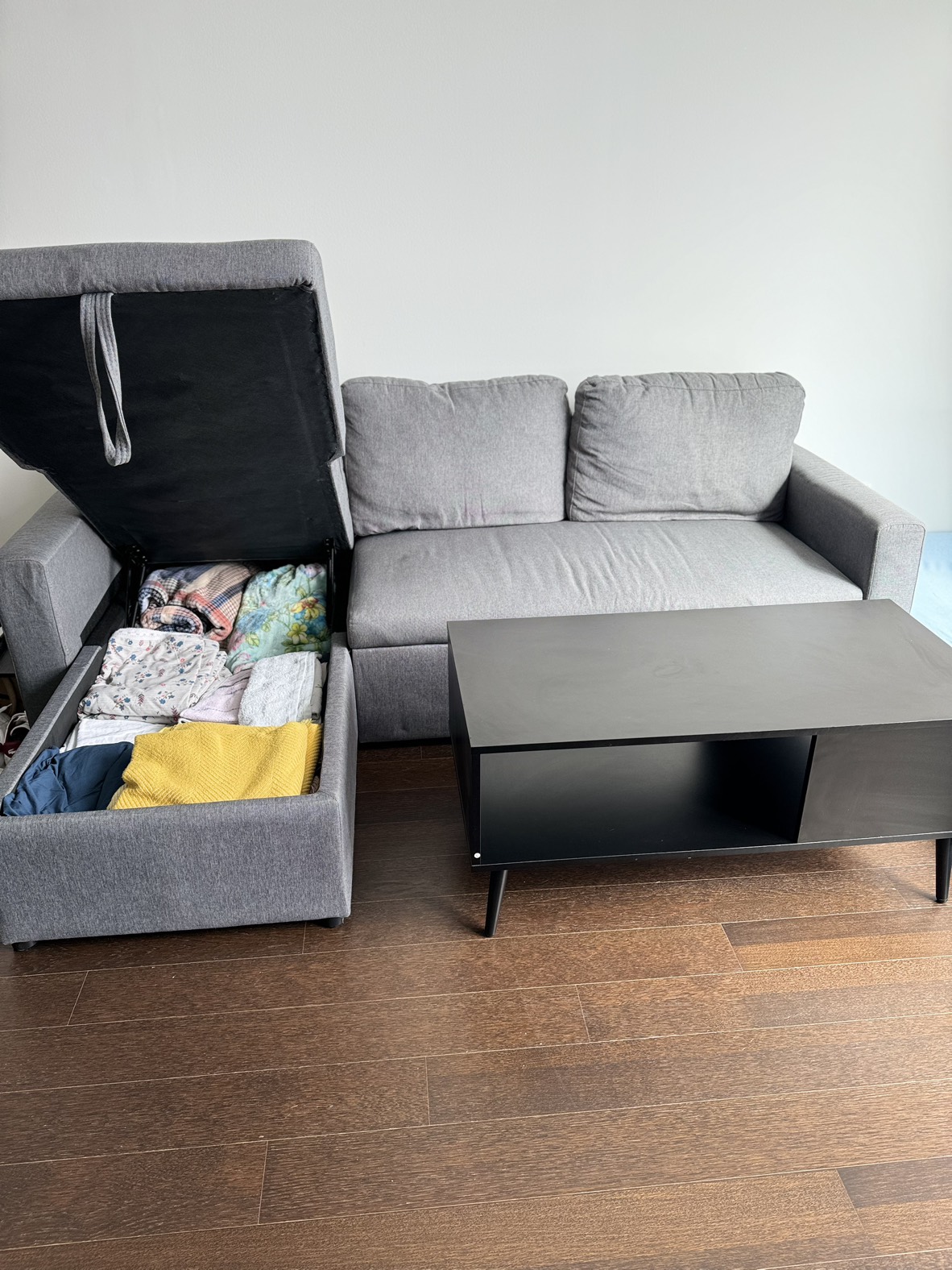 3 Seater L-shaped sofa with storage and coffee table - photo 3