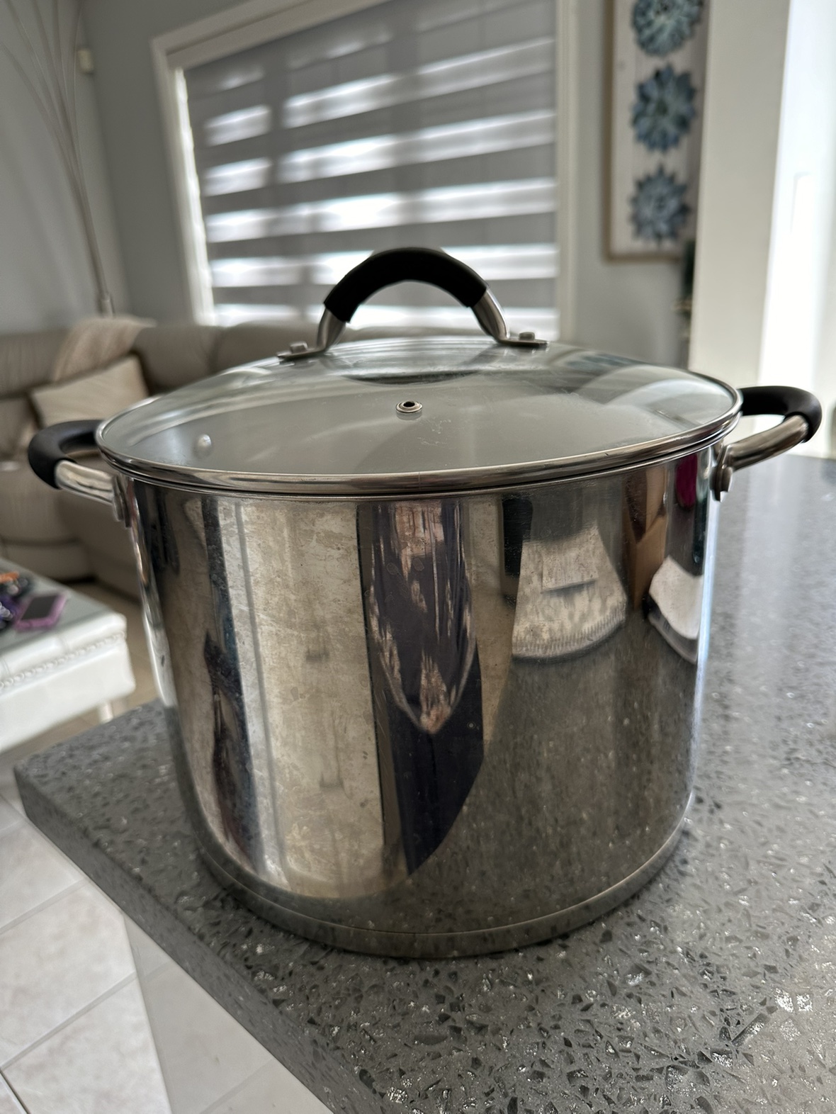Stainless steel stock pot with lid 10 quarts thumbnail