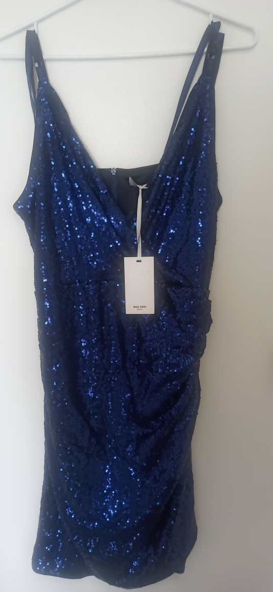 GRACE KARIN   Sequin Sparkly Gitter Dress Spaghetti Straps. image indicator(6)