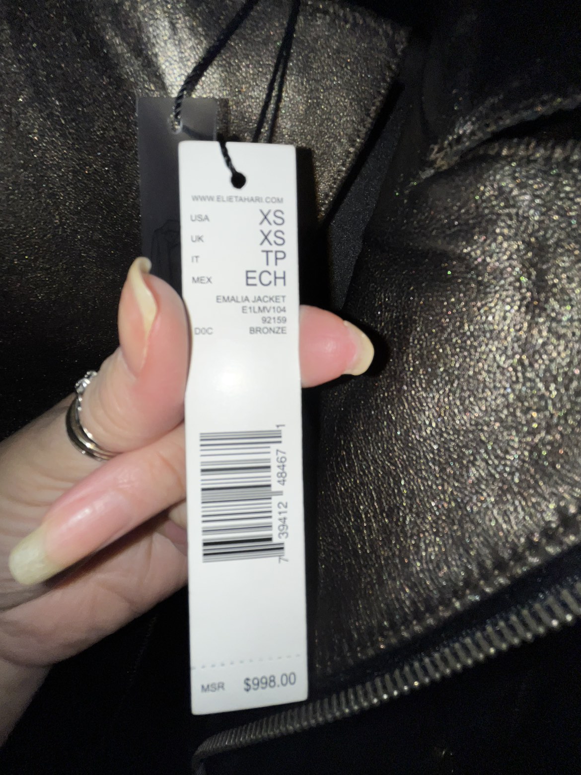 BNWT ELIE TAHARI woman’s leather jacket image indicator(7)