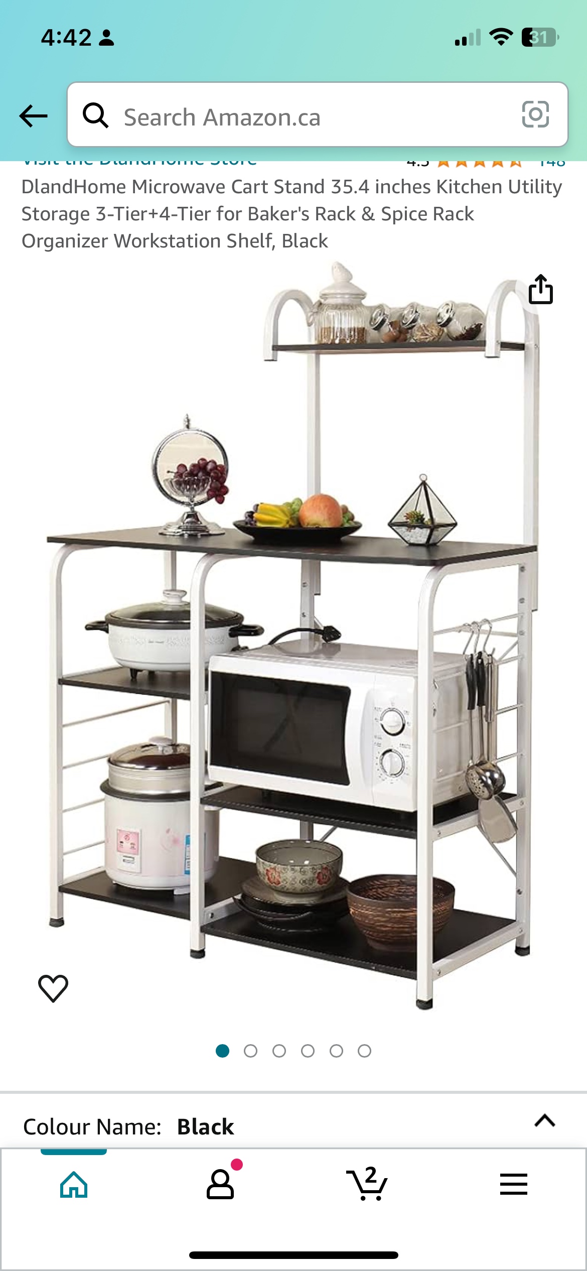 Microwave stand/ kitchen storage - photo 2
