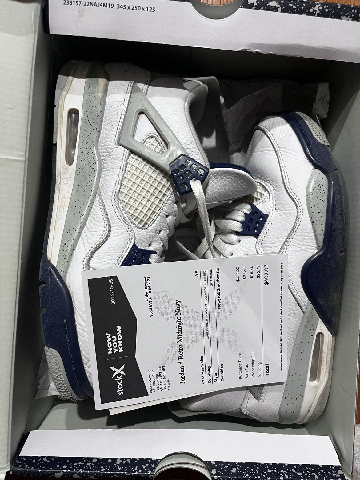 (8.5M/10W) Jordan 4 Retro Midnight Navy