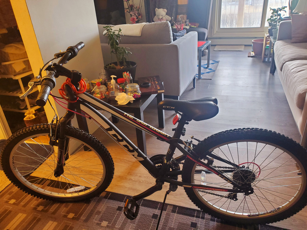 young girl bike