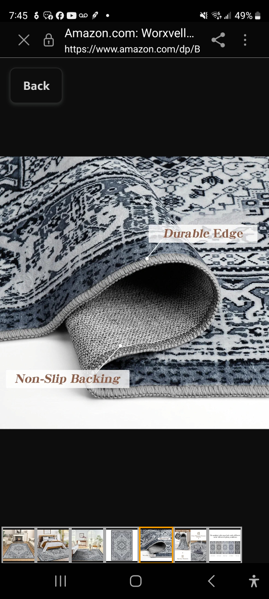 Brand new 3 x 5 feet Washable and Non Slip Rug for kitchen, - photo 5