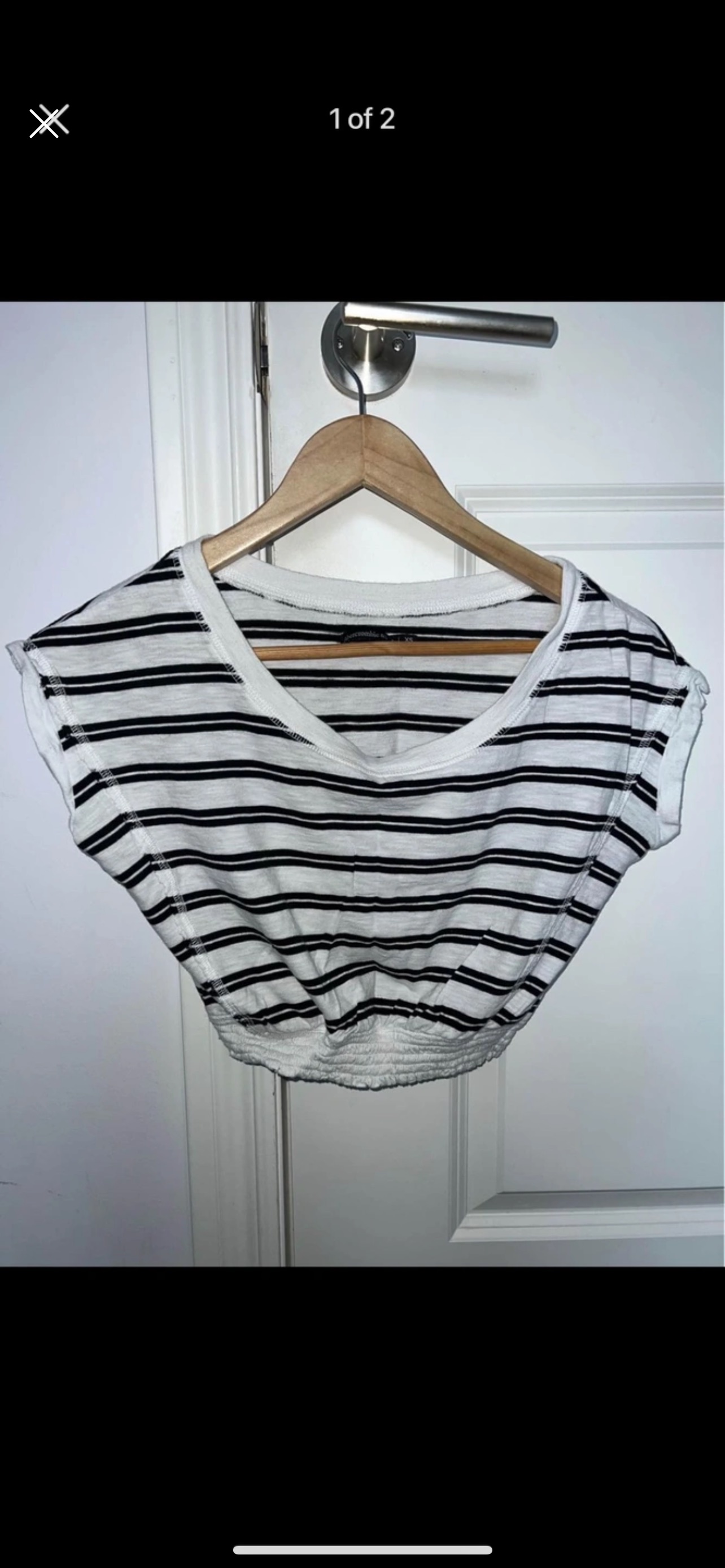 FREE Hollister striped cropped shirt #freecycle thumbnail