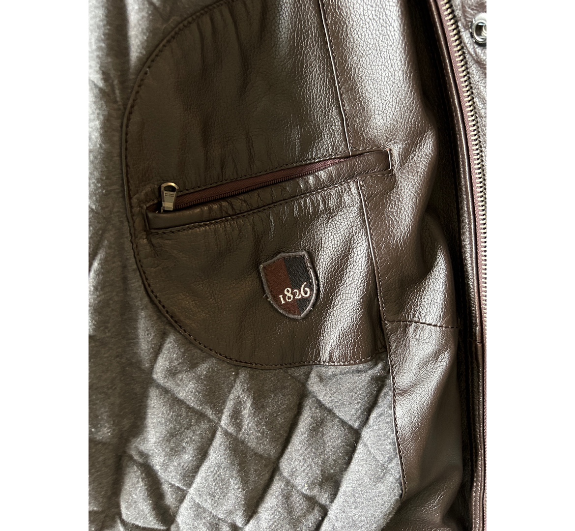 Black Brown 1826 Leather Jacket with lots of pockets image indicator(8)