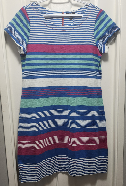 HATLEY NELLIE DRESS - BERMUDA STRIPES. #L #Large image indicator(4)